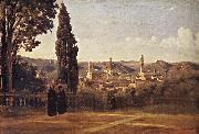 Corot Camille Florence Since the Gardens of Boboli oil painting reproduction